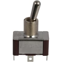 Eaton / Switches Toggle Switch, 1PDT.ON-NONE-(ON), Metal Bat Actuator, 20A, 125VAC, 10A, 277VAC, Solder