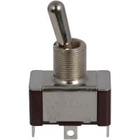 Eaton / Switches Toggle Switch, 1PDT.ON-OFF-ON, Metal Bat Actuator, 20A, 125VAC, 10A, 277VAC, Solder