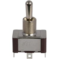 Eaton / Switches Toggle Switch, 1PDT.ON-OFF-(ON), Metal Bat Actuator, 20A, 125VAC, 10A, 277VAC, Solder