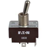 Eaton / Switches Toggle Switch, DPST, ON-NONE-OFF, Metal Bat Actuator, 20A, 125VAC, 10A, 277VAC, Solder