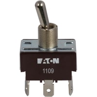 Eaton / Switches Toggle Switch, DPDT.ON-NONE-(ON), Metal Bat Actuator, 20A, 125VAC, 10A, 277VAC, .250"QC