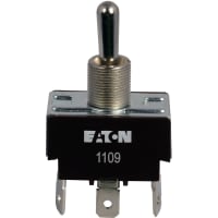 Eaton / Switches Toggle Switch, DPDT.(ON)-OFF-(ON), Metal Bat Actuator, 20A, 125VAC, 10A, 277VAC, QC