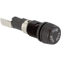 Eaton Electronics HTB Low Profile In-line Knob-type Holder, 1/4x1-1/4 in. Fuse, Quick Connect