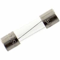 Eaton Electronics Fuse, Cylinder, Time Lag, 5A, 0.197x0.788", Glass, Cartridge, 125VAC, Panel/Clip