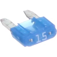 Eaton Transportation Fuse Automotive Fast Acting 15A Dims 0.43x0.15x0.642" Plastic-Blue Blade 32VDC