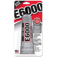 Eclectic Products E6000, 2 oz, Black, Industrial Strength Multipurpose Adhesive, Non-Flammable