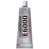 Eclectic Products E6000 MV Industrial Strength Adhesive, Black, 3.7 oz, Self Leveling, Med Viscosity