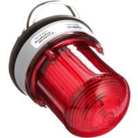 Edwards Signaling 125 Strobe, High Output, Red, 120V AC, Gray Base