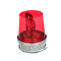 Edwards Signaling Visual Warning Device, Beacon, Rotating, Signal, Red, 120VAC Sup, 0.35A, 6"Dia.x8.5"H