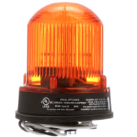 Edwards Signaling 125 Strobe, High Output, Amber, 120V AC, Black Base