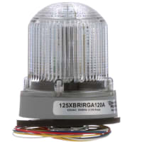 Edwards Signaling 125 XBR LED, Multi-Stat, RED, GREEN, AMBER, DIV2, 120VAC, Gray Base