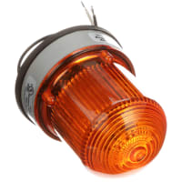 Edwards Signaling 125 Strobe, High Output, Amber, 120V AC, Gray Base