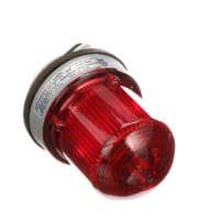 Edwards Signaling 125 Std LED, Flashing, Red, 120V AC, Gray Base