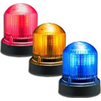 Edwards Signaling 125 Std LED, Flashing, Amber, 120V AC, Black Base