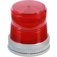 Edwards Signaling Visual Warning Device, Beacon, Flashing Halogen, Signal, Red, 120VAC Sup, 0.2A