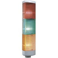 Edwards Signaling Visual Warning Device, Beacon, Steady-On Incandescent, Signal, Amber/Green/Red