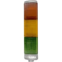 Edwards Signaling Visual Warning Device, Beacon, Steady-On Incandescent, Signal, Amber/Green/Red