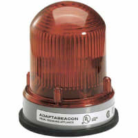 Edwards Signaling Visual Warning Device, Beacon, Flashing LED, Signal, Red, 120VAC Sup, 0.025A