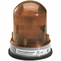 Edwards Signaling Visual Warning Device, Beacon, Flashing LED, Signal, Amber, 120VAC Sup, 0.025A