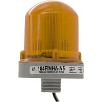 Edwards Signaling Visual Warning Device, Beacon, Flashing LED, Signal, Amber, 120VAC Sup, 0.025A