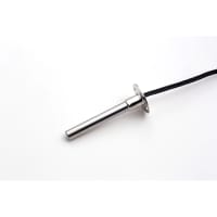 EI Sensor Technologies Thermistor Probe, Straight, Flange, 10 kOhm, 1%, PVC, 105 degC, ETP Series