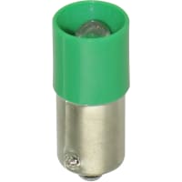 EIKO Lamp;LED;T-3 1/4;Mini Bayonet(BA9s);Green;Lens Clear;120V;5mA;0.5Lumens;90Deg