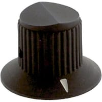 Electronic Hardware Corporation (EHC) Knob, inst, control, mil, round, dial w arrow, gloss, dia .7in, hole size .125in