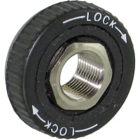 Electronic Hardware Corporation (EHC) Knob lock, matte finish, dia 1.0in, inside dia .721in, 3/8-32 thread