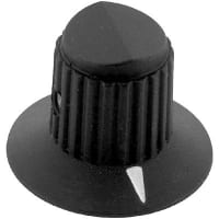 Electronic Hardware Corporation (EHC) Knob, inst, control, mil, round, w arrow on dial, dia .5in, hole size .25in