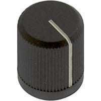 Electronic Hardware Corporation (EHC) Knob, instrument, control, round fine knurl w line, dia .5in, hole size .25in