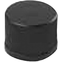 Electronic Hardware Corporation (EHC) Control Knob, Aluminum, Dia 0.976" (24.8mm), 1/4" (6.35mm) Shaft, Matte Black