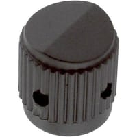 Electronic Hardware Corporation (EHC) Knob, instrument, control, military, round, skirted, dia .7in, hole size .25in