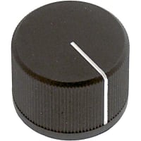 Electronic Hardware Corporation (EHC) Knob, instrument, control, round fine knurl w line, dia .85in, hole size .25in