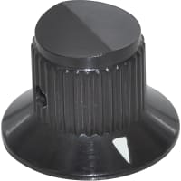 Electronic Hardware Corporation (EHC) Knob, inst, control, military, round, w arrow on dial, dia .7in, hole size .25in