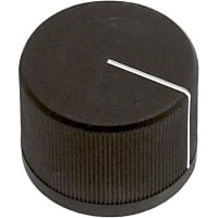 Electronic Hardware Corporation (EHC) Knob, instrument, control, round fine knurl w line, dia .975in, hole size .25in