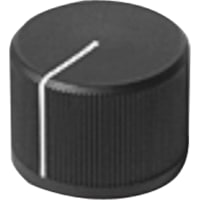 Electronic Hardware Corporation (EHC) Knob, instrument, control, round w line, dia .72in, hole size .25in, 3000 Series