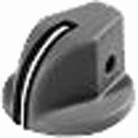 Electronic Hardware Corporation (EHC) Knob, control, transilluminated pointr, blk w wht line, dia .88in, hole .125in-D