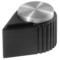 Electronic Hardware Corporation (EHC) Knob, instrument, control, pointer, spun aluminum cap, dia .7in, hole size .25in