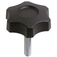 Electronic Hardware Corporation (EHC) Knob, clamp, scallop, thermoplastic, dia 60mm, M10 X 35mm steel stud