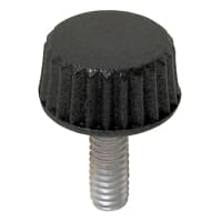 Electronic Hardware Corporation (EHC) Knob, clamp, knurled, thermoplastic, dia 25mm, M6 X 40mm steel stud