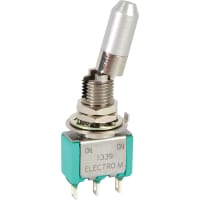 Electroswitch Inc. Switch Toggle PCB Mount 6 A @ 125 VAC&frasl 3 A @ 250 VAC (UL CSA)