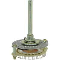 Electroswitch Inc. Switch, 2-5/16 in. Dia., 28 VDC/115 VAC, 1.5/0.5 A, 1, 2 to 23, Rotary, 15