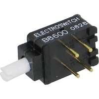 Electroswitch Inc. Switch, Pushbutton, Panel Mount, 1000 VAC (RMS), 1 A (Max.), -20 to +70 C