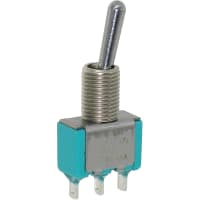 Electroswitch Inc. Switch, Toggle, PCB Mount, 6 A @ 125 VAC/3 A @ 250 VAC (UL, CSA), SPDT