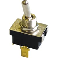 Electroswitch Inc. Switch, Toggle, DPDT, ON-OFF-ON, Panel Mount, 20A, 125VAC, QC, 9200 Series