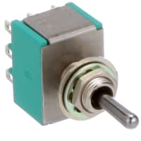 Electroswitch Inc. Switch, Toggle, PCB Mount, 6 A @ 125 VAC, 3 A @ 250 VAC, 125/250 VAC, 3PDT