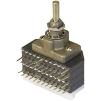 Electroswitch Inc. Switch, 0.125 in. Dia., 28 VDC/125 VAC, 0.25 A @ 28 VDC, 0.1 A @ 125 VAC, 04