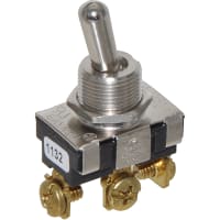 Electroswitch Inc. Switch, Toggle, Full Size Power, SPDT, On-Off-On, Screw Terminals, 20A, 3/4 HP