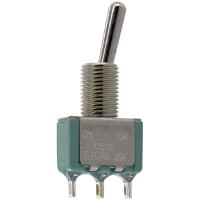 Electroswitch Inc. Switch, Toggle, PCB Mount, 6 A at 125 VAC/3 A at 250 VAC (UL, CSA), SPDT