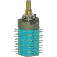 Electroswitch Inc. Switch, Rotary;10 Pole;2-6 Positions;5 Decks;Non-shorting;0.5A;28VDC;Solder Term.